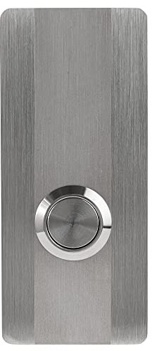 MSH Modern Stainless Hardware Model R4 Doorbells, R-Series Stainless Steel Designer Doorbells 1.37” x 3.14” x 5/32”