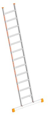 Layher Stufenanlegeleiter 12 Stufen / 315 cm Länge Anlegeleiter Leiter Stufenleiter Aluminiumleiter Topic