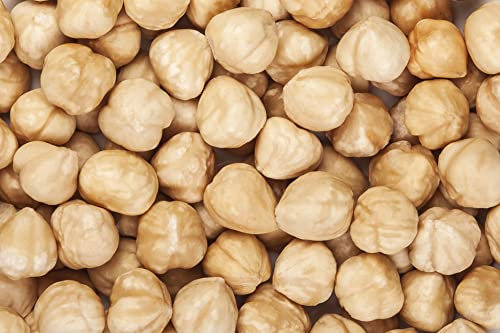 Noisettes blanchies 1 kg | Grillées et sans sel | rôties et pelées | Fruits secs d'origine naturelle turque | Sans coques | Collation ou apéritif | Convient aux végétaliens et végétariens | Dorimed