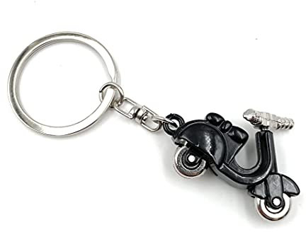 Onwomania - -Motoroller sxchwarz Roller Schlüsselanhänger - Metall Glücksbringer ideal als Geschenk z.B. für den besten Freund, die beste Freundin, Mama - Für Männer, Frauen & Kinder