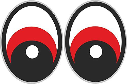 2X Augen Aufkleber für Saugroboter, Mähroboter Wischroboter Thermomix Sticker Set Roboter (rot)