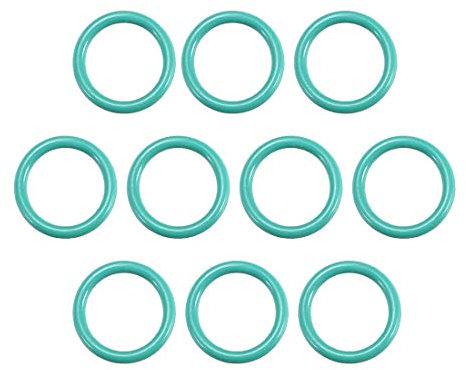 sourcing map Fluorkautschuk O Ringe, FKM Dichtung für Maschineninstallationen, 7mm AD 5mm ID 1mm Breite Grün, Packung von 10