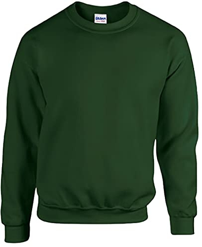 GILDAN Men's Sweatshirt Adult 50/50.Crew Neck Sweat/18000, Plain - Green - XXX-Large