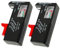 Lot de 2 testeurs de piles universels pour piles bouton AA/AAA/C/D/9 V/1,5 V