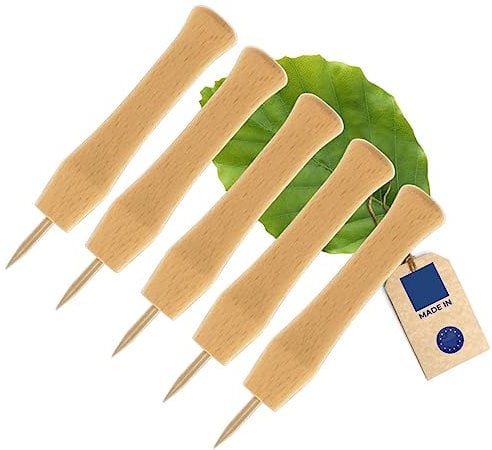 5x HOFMEISTER® Dosen-Locher, Griff aus Buchen-Holz