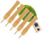 5x HOFMEISTER® Dosen-Locher, Griff aus Buchen-Holz