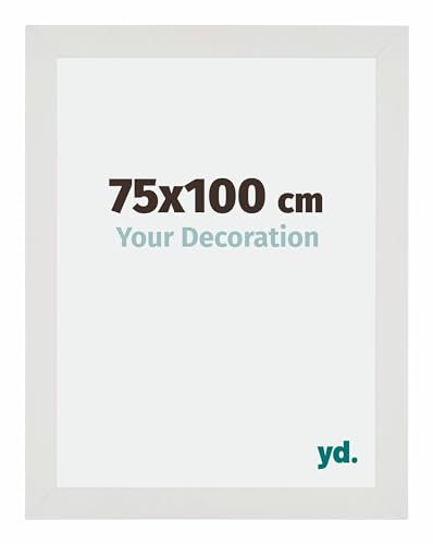 Your Decoration - Cadre 75x100 cm - Blanc Mat - Cadres Photo en MDF Avec Verre acrylique - Anti-Reflet - Cadre 75x100 - Mura