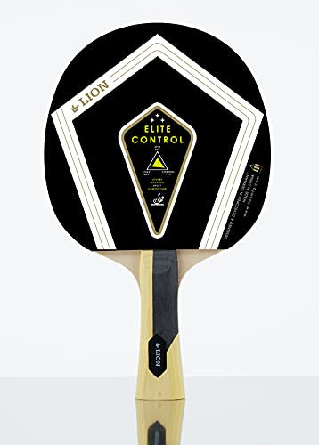 LION Elite Control Tischtennisschläger | Schwammstärke 1,5 mm | zugelassener ITTF LION-Belag | Griffform konkav | für Freizeitspieler und Fortgeschrittene | im schlichten Design