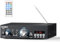 Amplificatore Audio Bluetooth, NEOHIPO AM01 2.0 canali Hi-Fi Karaoke Amp 300W Potenza Ricevitore Rtereo per Casa Altoparlanti Passivi, con RCA/BT/FM/USB/TF Card, 2 Ingressi Microfonici e Telecomando