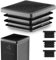 EMFA Bouchon Tube Carré 120x120 mm Noir – Embout à Lamelles en Plastique – Capuchon 12x12 cm – Lot de 4