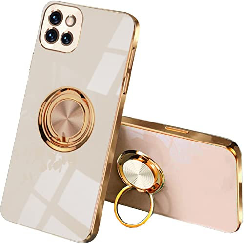 ILING Woman's Case for Samsung Galaxy A22 5G, Colored Silicone Cover, Camera Protection Case, Ultra-thin Shockproof Cover with Ring Stand (Pink)