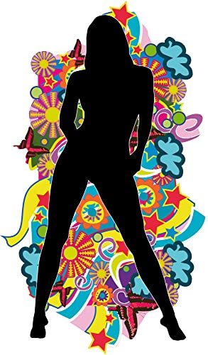 1art1 Schöne Frauen Pop Art Mädchen III Wand-Tattoo | Deko Wandaufkleber für Wohnzimmer Kinderzimmer Küche Bad Flur | Wandsticker für Tür Wand Möbel/Schrank 80x43 cm