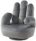 Vente-unique-Kindersessel Fingersessel drehbar - Samt - Anthrazit - Catchy