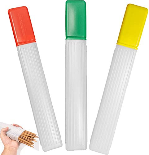 Lipfer 3pcs Large Transparent Plastic Knitting Needle Pin Storage Case Tube Containers Sweater Knitting Needles Storage Box