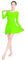 Lifup Damen Lange Ärmel Bodysuit Gymnastikanzug Ballettanzug Tanzkleid Kleid aus Spandex Neon Grün S
