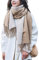 Poshlr Schal Damen Winter, Zweifarbiger Winterschal, warm Schals, 2m lang Damenschal, bestes tuch Frauen Mädchen, Kuschelschal groß (Beige)