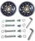 LOTOWELZON Schwarz klar 75mm Ersatz Rollen für Koffer Gummi Rollen Rder Ersatz Wheels Rad für Trolley Samsonite mit 8mm kugellager Ersatzteile Reparatur Set (OD75*W24mm/2.95x0.94)