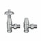 NRG Traditional Antique Angled Central Heating Radiator Valve 15mm Thermostatic Lockshield Valves Chrome