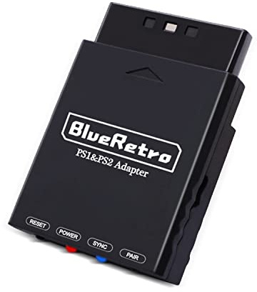 BITFUNX Adattatore controller wireless PS2/PS1/PS One, supporta l'aggiornamento del firmware, dual-mode BT, configurazione keymap, compatibile con controller Bluetooth PS3/PS4/PS5, serie X/S, Switch