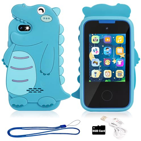 Giocattoli per Età 3 4 5 6 7 8 9 10 11 12 Anni Bambini Smart Phone per Ragazze Giocattoli Dinosauro Regali Telefono Touchscreen Giocattolo di apprendimento Giocattoli di Natale Compleanno Regali per