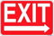 Segnale stradale Indicazione segnale di avvertimento uscita freccia destra sfondo rosso Wall Art Outdoor Indoor 30,5 x 20,3 cm nuovo alluminio metallo latta segno