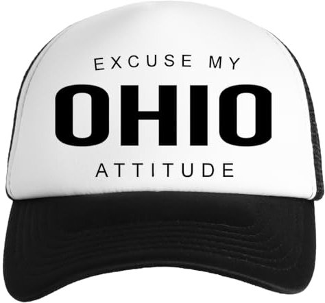 Jinbetee Excuse My Ohio Attitude Weißes Kinder Baseball Cap Unisex Snapback White Kids Baseball Cap Unisex Snapback
