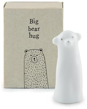 East of India Mini Porcelain Matchbox - Big Bear Hug: Adorable Keepsake Gift, Charming Porcelain Box with Heartwarming Message, Perfect for Expressing Love and Comfort