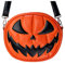 Horror-Shop Orange-Schwarze Jack O'Lantern Kürbis Handtasche