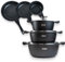 Swiss line Cookware, Pots, 16-Piece Cookware Set with Marble Coating, Pot and Pan Set, PFAS-Free, Non-Stick Coating, Cast Aluminium Pan Set (10)