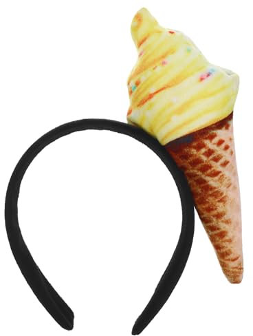 Healvian Eiscreme Haarband – Weiches Stirnband Für Gesicht Waschen Make-up Und Haarstyling – Lustiges Eistüten Design Bequemes Haarschmuck Accessoire Für Damen Und Mädchen