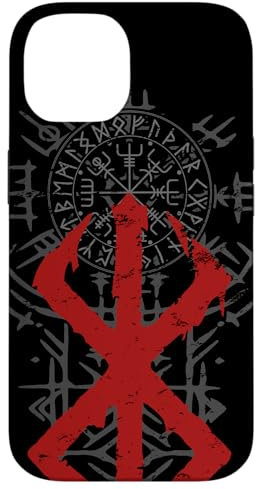 Hülle für iPhone 14 Berserker Rune & Wikinger Kompass – nordische Mythologie