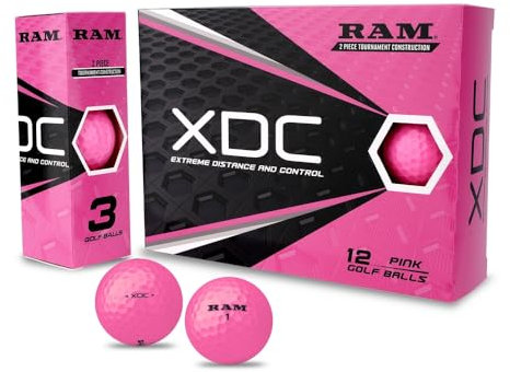 Ram Golf XDC Extreme Distance and Control Golf Balls, Pink, 36 Pack