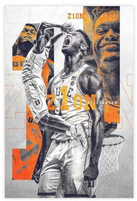bnyesa Zion Williamson Poster auf Leinwand, Schlafzimmer, Dekoration, Landschaft, Büro, Raumdekoration, Geschenk, 20 x 30 cm