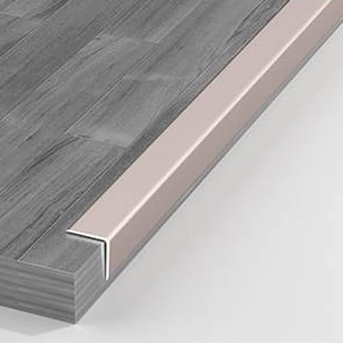 Aluminum Floor Transition Strip Wood to Tile 55in Non Slip LShaped Corner Guard Edge Trim for Kitchen Bedroom Bathroom Doors Reducer Gap Cover