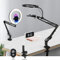 Overhead Camera Mount with 10 Ring Light,Adjustable Desk Tripod Stand & Phone Holder,Vlogging Kit Content Creator Equipment with Remote for Iphone Filming,Streaming,Tik tok,Youtube