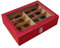 MNBFC Brillenbox Leder-Sonnenbrillen-Aufbewahrungsbox, Multi-Gitter, große Kapazität, Sonnenbrillen-Aufbewahrungsbox, Schmuck-Display-Sammelbox Brillenkoffer(Red pu)