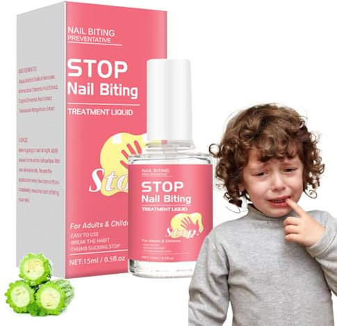 Stop Nägelkauen Nagellack, Anti-Nagelkauen-Nagellack Gegen Nägelkauen, Nagellack Gegen Bitteres Nagelwasser, Daumenlutschen Stop Nails Polish (1PC, 15ml)