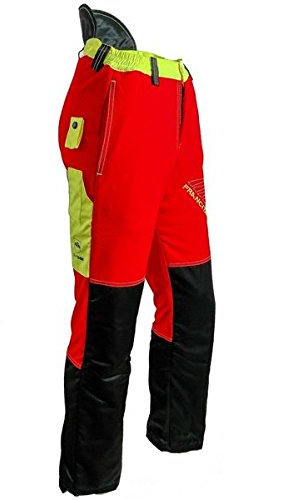 FOREST FIGHTER Start-Up Schnittschutzhose bis Größe 7XL - kurz (-5 cm) - Schnittschutz-Bundhose - Sommer-Schnittschutzhose (XL rot)