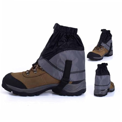 TOYANDONA Wandergamasche aus Nylon für Outdoor Wandern, Schwarz | Atmungsaktiv und Bequem, Leicht und Auszuziehen, Verstellbarer Gummizug Oben, für Wandern und Angeln
