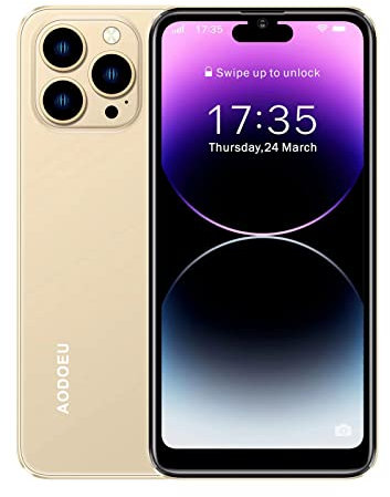AODOEU Teléfono Móvil Libres, 6.3 HD+ Waterdrop Screen, 32GB ROM, Android 11 moviles, 8MP+5MP Movil, Smartphone 4G Dual SIM, Face ID/GPS Moviles Baratos y Buenos-Oro