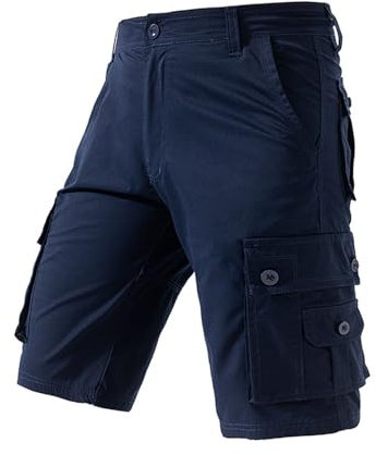 TOFOTL Pantaloni Impermeabili Uomo Alta Jeans Corti Strappati Tuta Termica Pesca Promozioni del Giorno Lavoro Corsa Pesca Piscina Calzoni Eleganti Pantaloni Cargo da Lavoro Uomo 01-Blu Scuro L