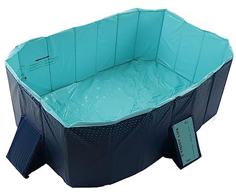 Ausla Piscine de Natation Pliable Piscine Portable Grande Gonflable pour Arrière-Cour Extérieur avec Matériau en PVC (1,6 m/63 Pouces)