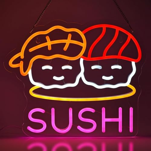 Bunte LED Neon Zeichen Japanisches Ramen Sushi Knödel Dekorative Lampe Licht auf Zeichen für Dessertgeschäft Restaurant Bar Küche Home Art Wanddekoration