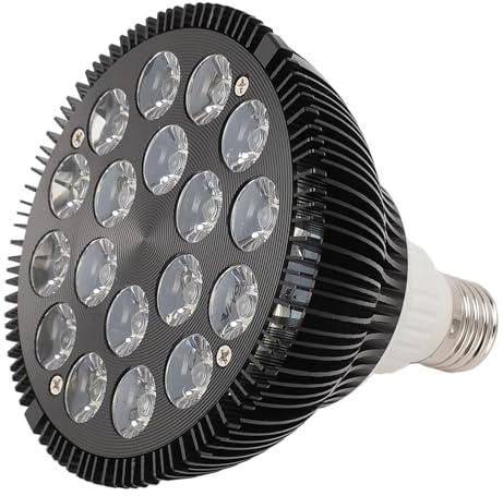 SUPYINI 18W 18pcs LED -Aquariumleuchten Volles Spektrum Wachstumswachstumslampe für Marine mit E26 E27 -Sockel
