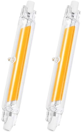 GDYOD Ampoules R7S LED 78mm,Dimmable,10W Équivalent à Ampoule Halogène 78mm 100W, Sans Scintillement,Blanc Chaud 3000K 1000LM,AC 220-240V,Éclairage à Faisceau 360°, Lot de 2
