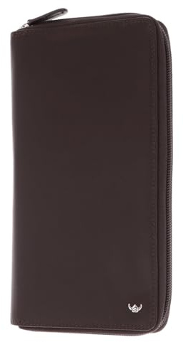 Golden Head Leder Ausweisetui Polo RFID Protect RV-Reise Brieftasche 4487 Dunkelbraun