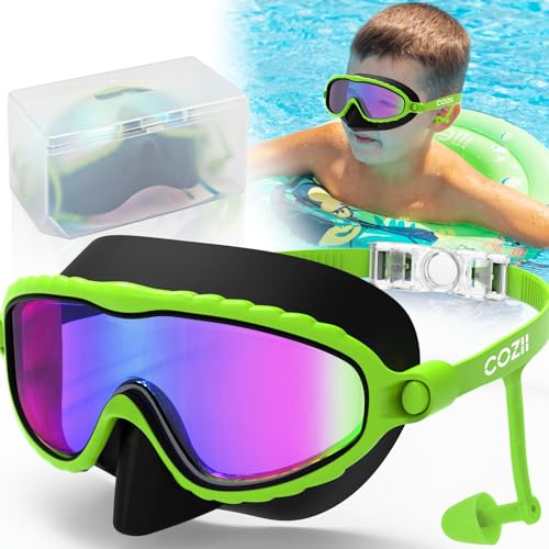 COZII Taucherbrille Kinder, Schwimmbrille Kinder für 4-10 Jahre