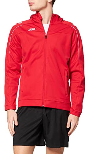 JAKO Kinder Kapuzenjacke Classico, Rot, 128