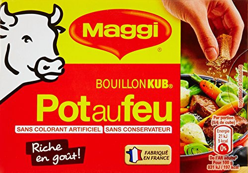 Maggi Bouillon KUB Goût Pot au feu 80 g - Lot de 4