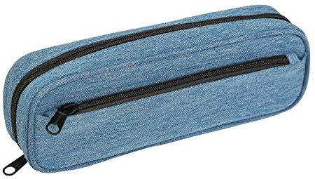 Idena 20033 - Schlamperetui mit 2 Fächern, ca. 24,5 x 9 x 4,5 cm, sortiert, ideal für Schule, Uni, Büro oder Freizeit